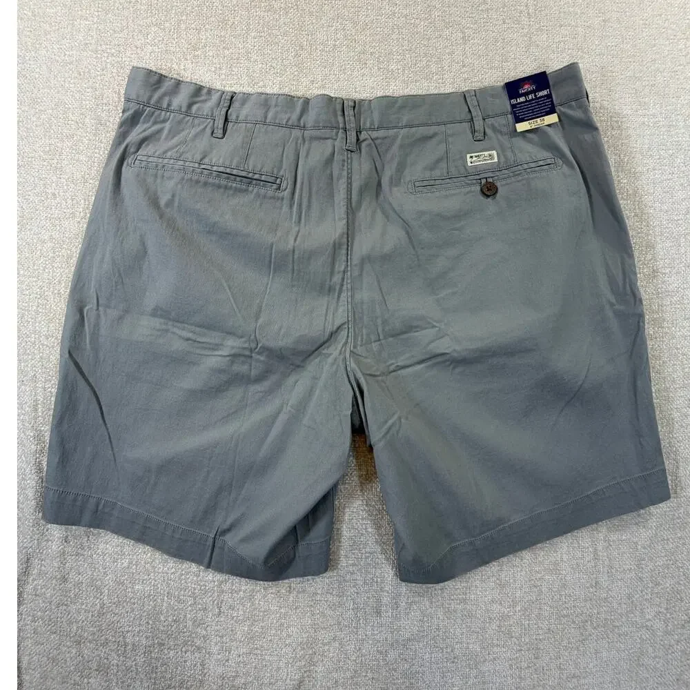 NWT Faherty Mens Gray 38 Island Life 8 Inch Shorts Casual Stretch Travel Comfort